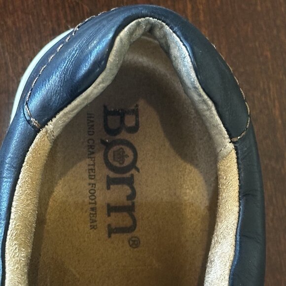 Born Mens Allegheny II Sneaker Size 10.5M Black Leather Casual Lace Up Shoe Low - Picture 6 of 13